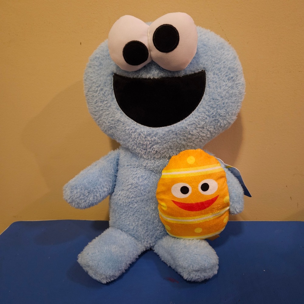 My first Easter Cookie Monster Sesame Street Plush Toy Easter Egg with taggies